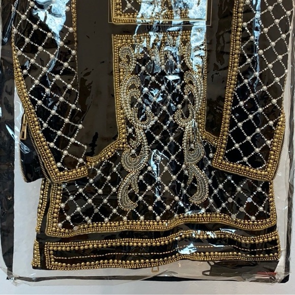 Balmain x H&M Eagle Embroidered Beaded Dress US 4 RARE NEW YEARS PARTY - Picture 5 of 7